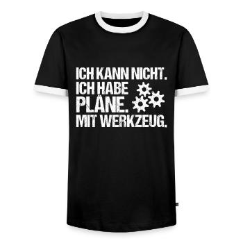 Werkzeugmechaniker Werkzeugmacher Tool & Die Maker - Männer Kontrast-T-Shirt - Schwarz/Weiß - Vorne - AI Model Female 172 light (172cm) & AI Model Male 178 light (178cm)