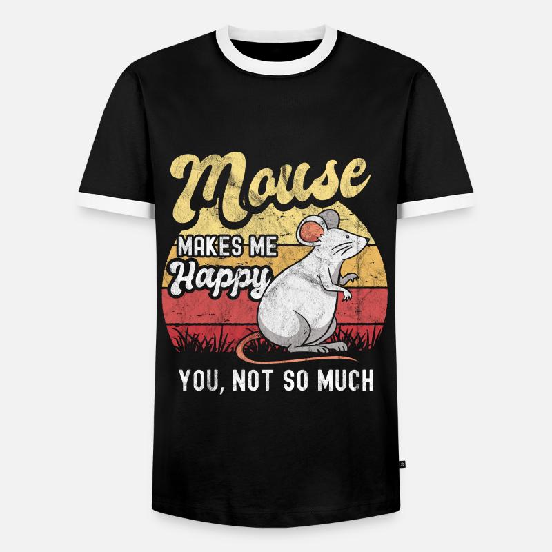 Mouse - Men's Ringer Shirt - black/white
