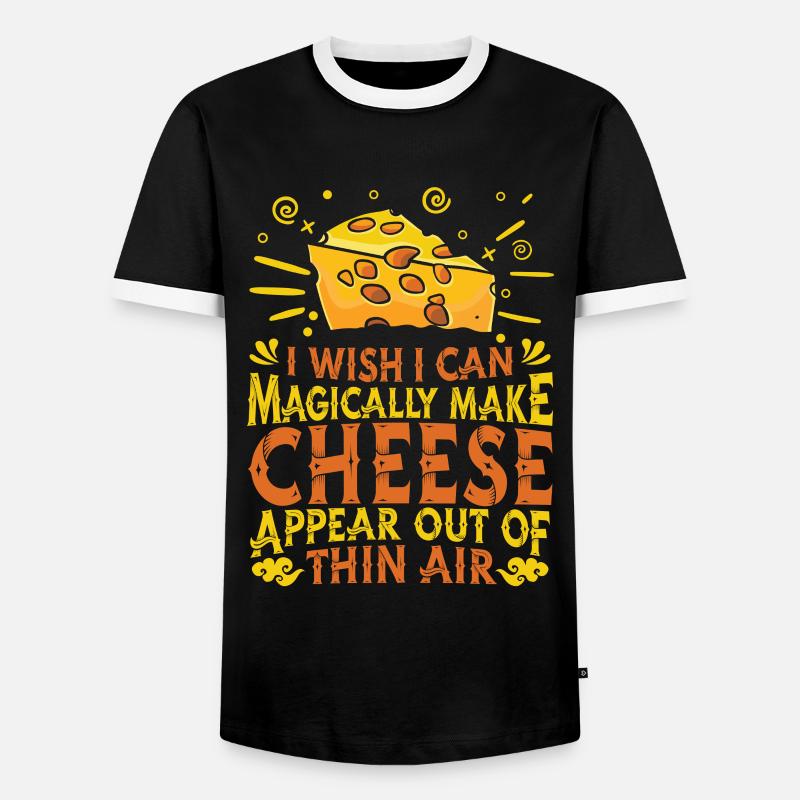 Käse - Männer Kontrast-T-Shirt - Schwarz/Weiß