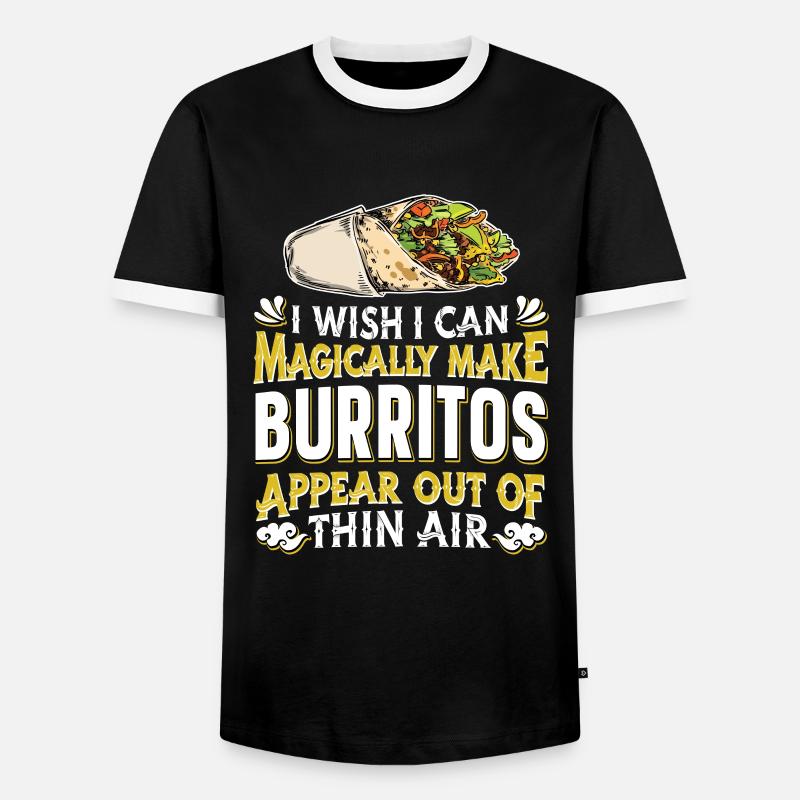Burrito - Männer Kontrast-T-Shirt - Schwarz/Weiß