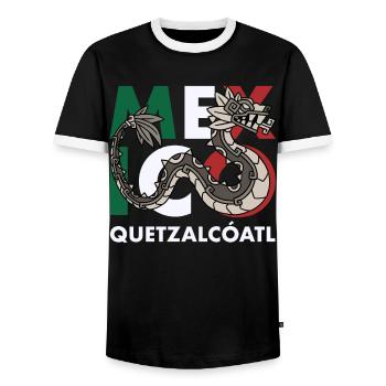 Quetzalcoatl Aztecs Maya Inca Toltec Cadeau - T-shirt contrasté Homme - noir/blanc - Devant - AI Model Female 172 light (172cm) & AI Model Male 178 light (178cm)