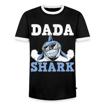 Dada Hai-Liebhaber Meeresbiologie Meer Vatertag - Männer Kontrast-T-Shirt - Schwarz/Weiß - Vorne - AI Model Female 172 light (172cm) & AI Model Male 178 light (178cm)