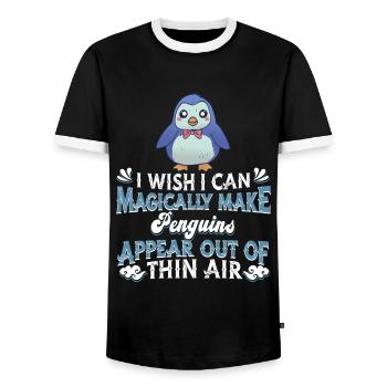 Pingouin - T-shirt contrasté Homme - noir/blanc - Devant - AI Model Female 172 light (172cm) & AI Model Male 178 light (178cm)