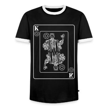 Bester Fotograf DSLR Kamera Fotografie King für - Männer Kontrast-T-Shirt - Schwarz/Weiß - Vorne - AI Model Female 172 light (172cm) & AI Model Male 178 light (178cm)