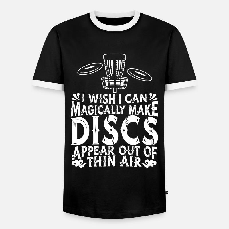 Frisbee Golf - Männer Kontrast-T-Shirt - Schwarz/Weiß