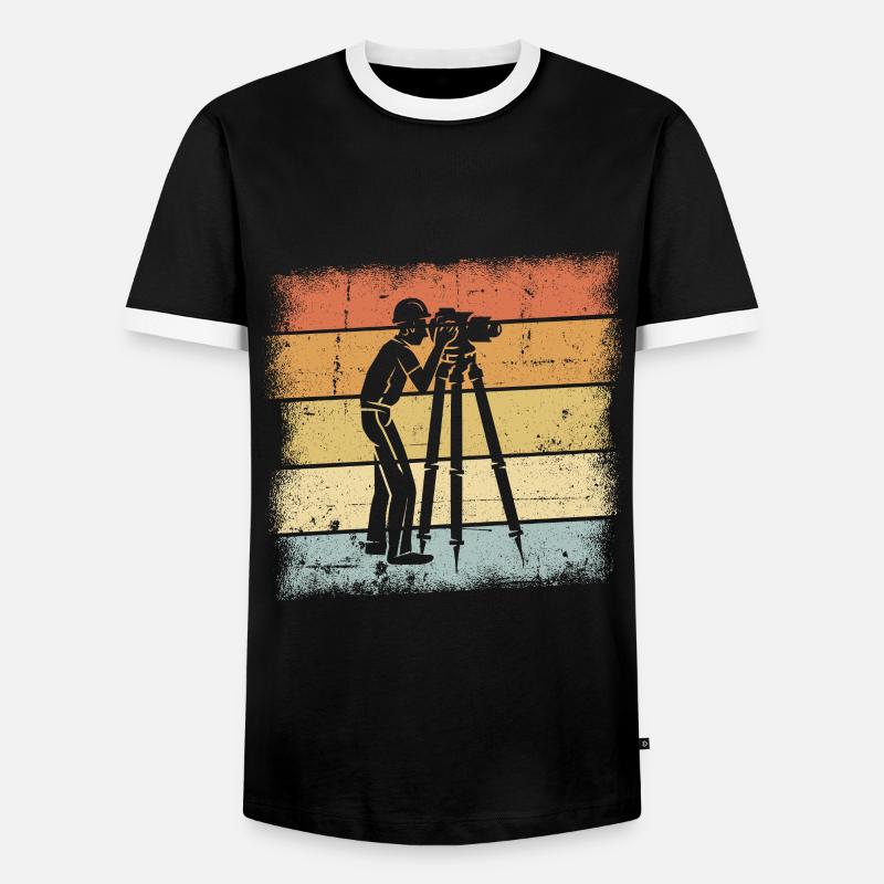 Vermesser Geschenk - Männer Kontrast-T-Shirt - Schwarz/Weiß