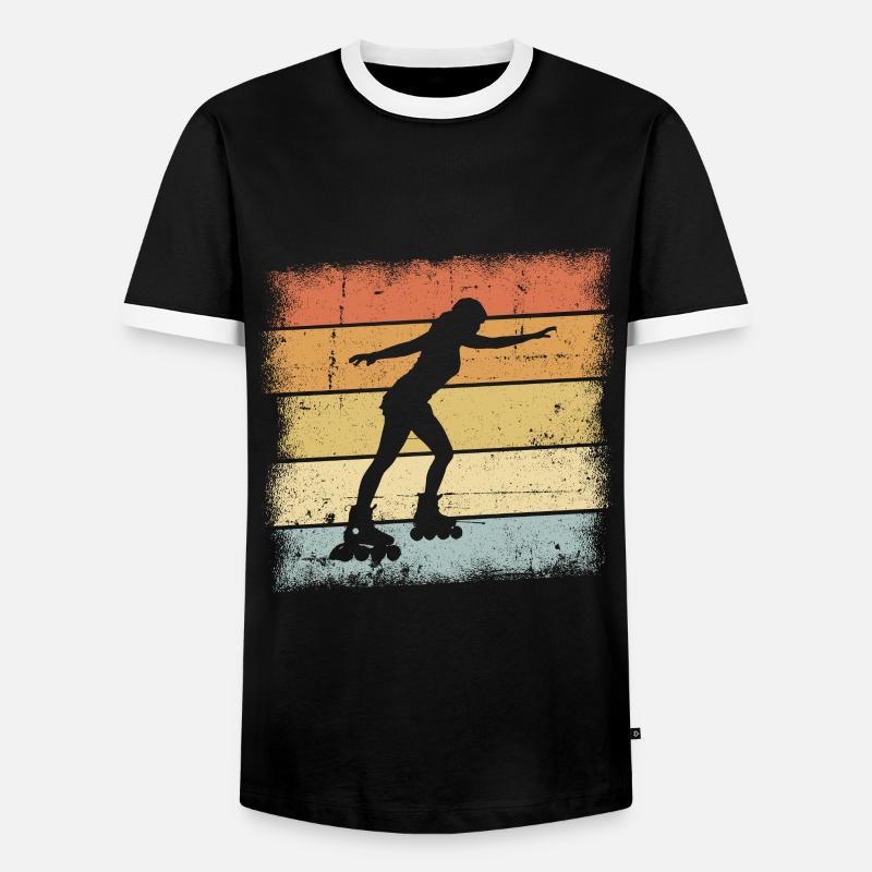 Roller Derby - Männer Kontrast-T-Shirt - Schwarz/Weiß