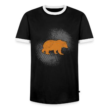 Ours - T-shirt contrasté Homme - noir/blanc - Devant - AI Model Female 172 light (172cm) & AI Model Male 178 light (178cm)