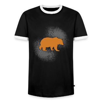 Ours - T-shirt contrasté Homme - noir/blanc - Devant - AI Model Female 172 light (172cm) & AI Model Male 178 light (178cm)