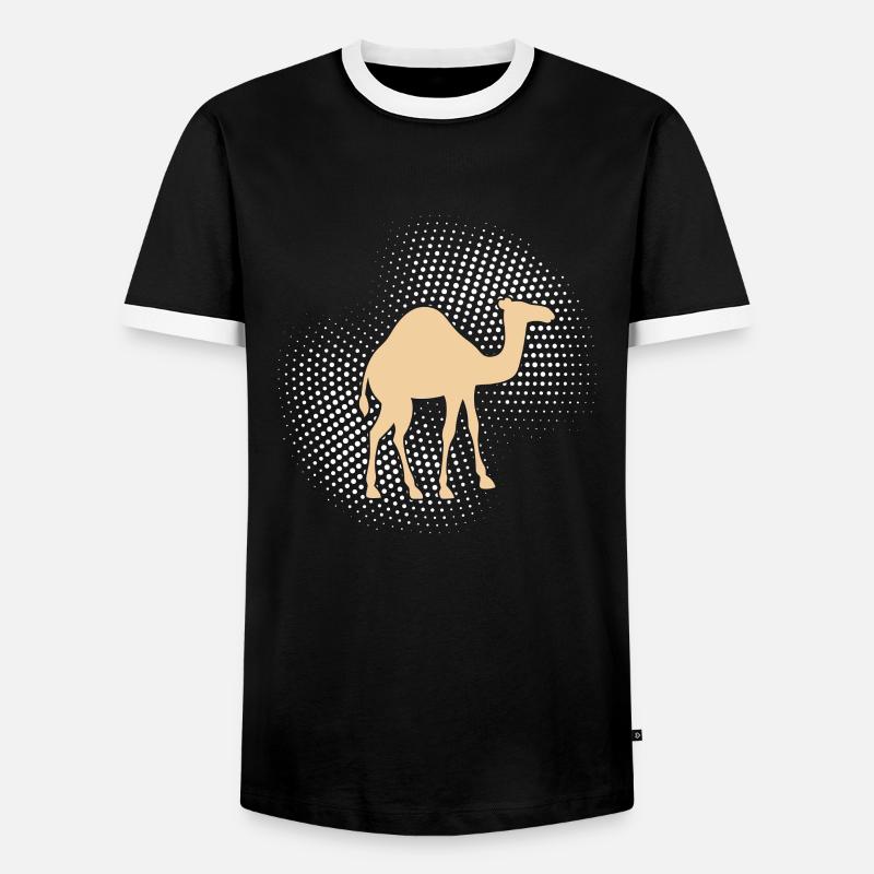 Camel Dromedary - Men's Ringer Shirt - black/white