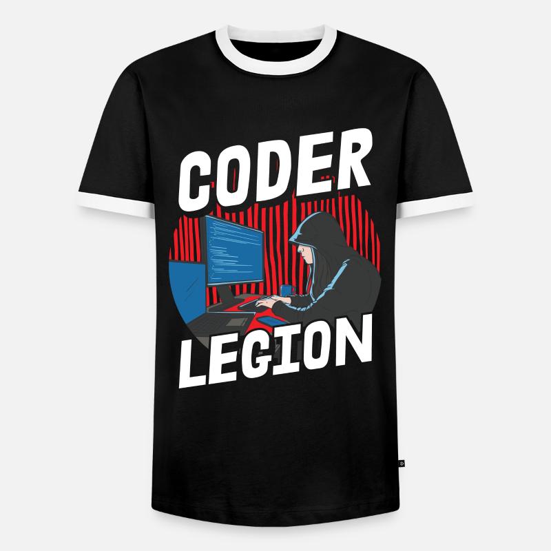 Programmer Coder Software Developer - Men's Ringer Shirt - black/white
