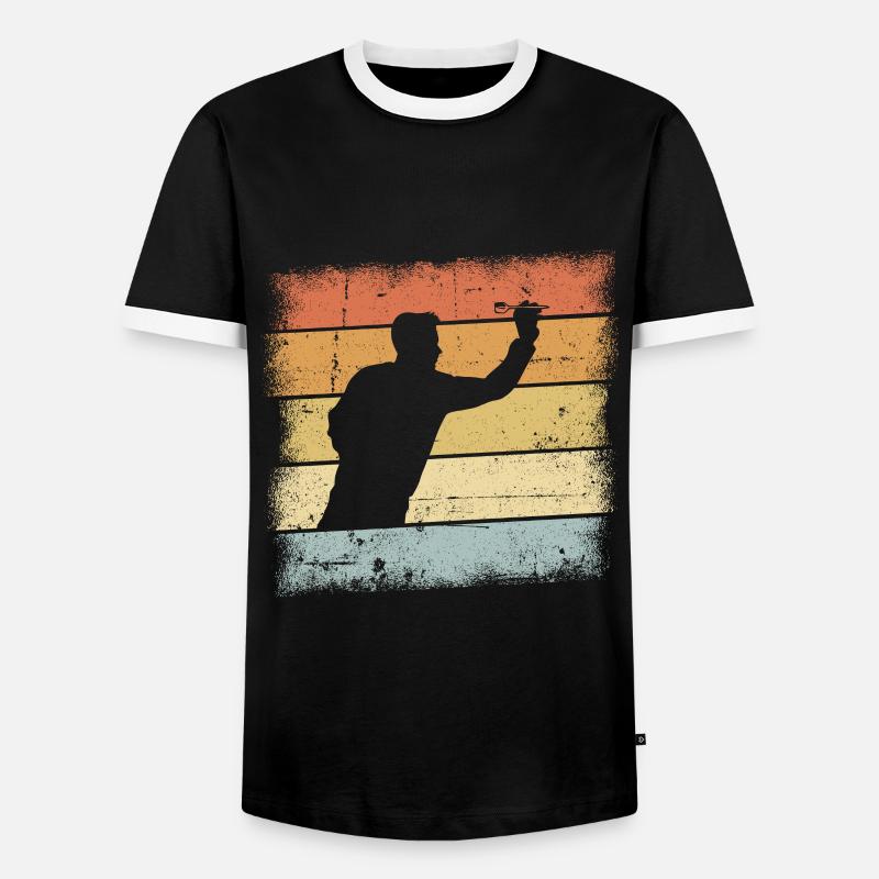 Dart Geschenk - Männer Kontrast-T-Shirt - Schwarz/Weiß