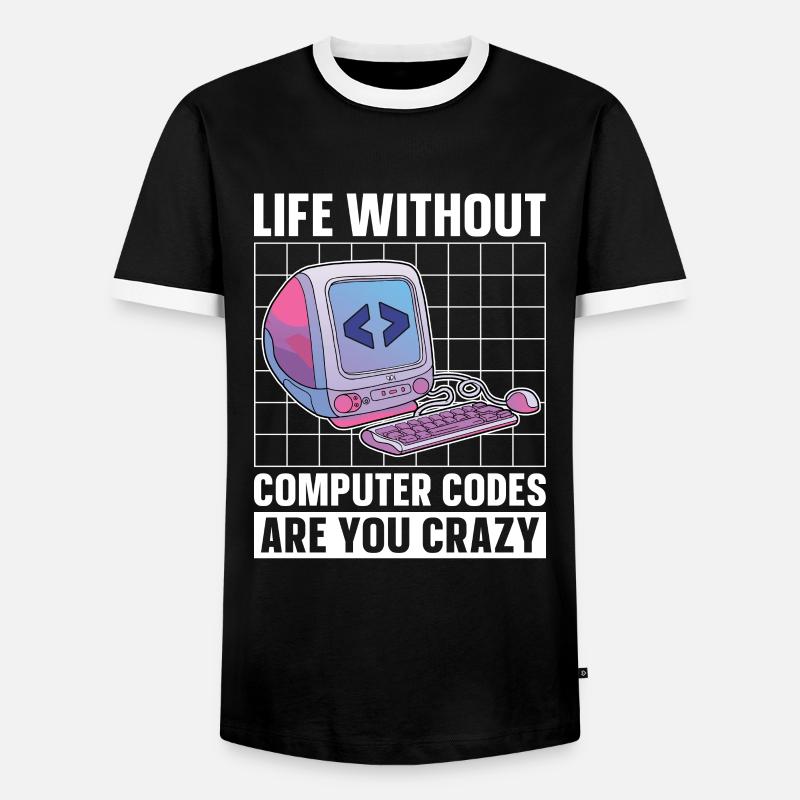 Programmer Coder Software Developer - Men's Ringer Shirt - black/white