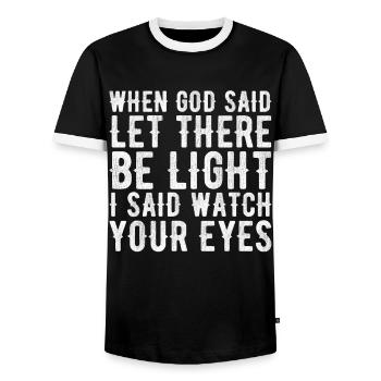 Lustiger Schweißer Schweißer Geschenk - Männer Kontrast-T-Shirt - Schwarz/Weiß - Vorne - AI Model Female 172 light (172cm) & AI Model Male 178 light (178cm)