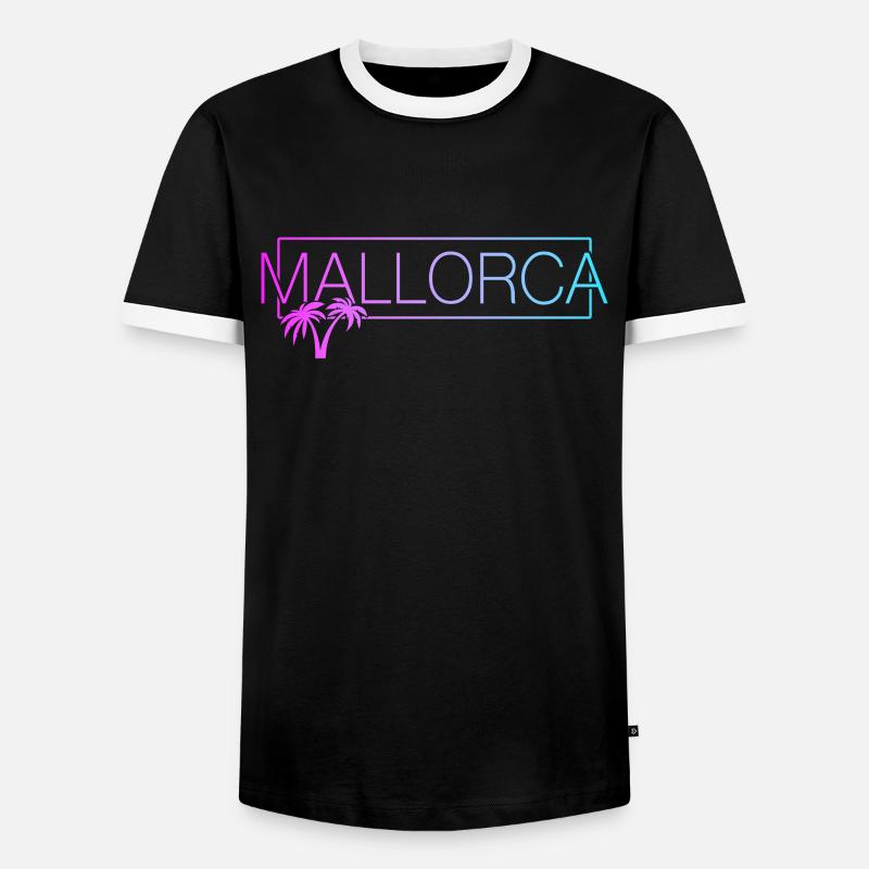 Majorca - Men's Ringer Shirt - black/white
