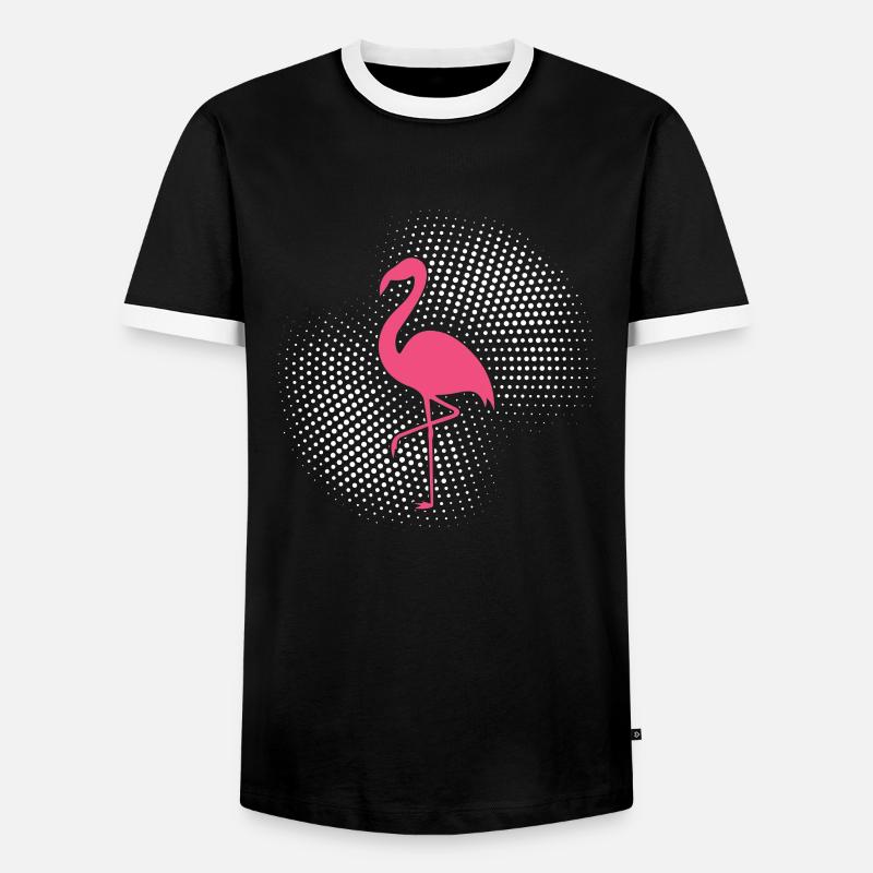 Flamingo - Men's Ringer Shirt - black/white