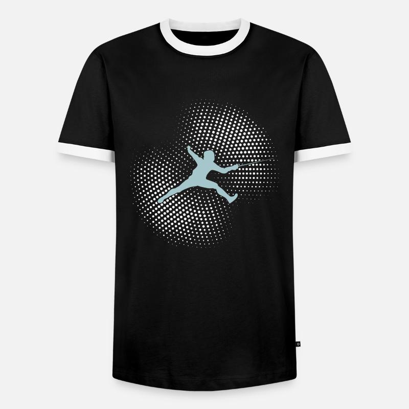 Fencing - Men's Ringer Shirt - black/white