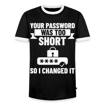 Passwort Hacker Sicherheit Computer Hacking - Männer Kontrast-T-Shirt - Schwarz/Weiß - Vorne - AI Model Female 172 light (172cm) & AI Model Male 178 light (178cm)