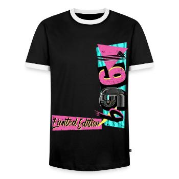 Limited Edition 1969 Baujahr 1969 80er 90er Jahre - Männer Kontrast-T-Shirt - Schwarz/Weiß - Vorne - AI Model Female 172 light (172cm) & AI Model Male 178 light (178cm)