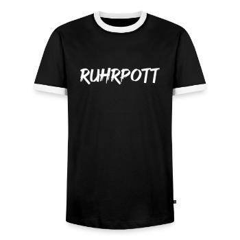 Ruhrgebiet Ruhrpott Original Shirt - Männer Kontrast-T-Shirt - Schwarz/Weiß - Vorne - AI Model Female 172 light (172cm) & AI Model Male 178 light (178cm)