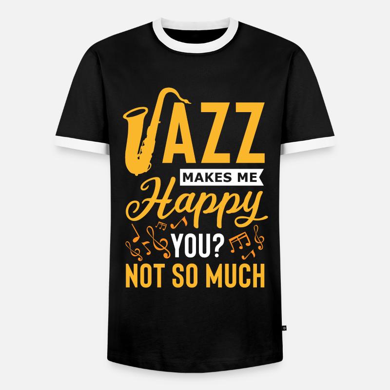 Jazz - Männer Kontrast-T-Shirt - Schwarz/Weiß