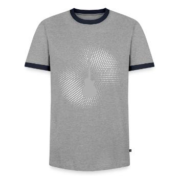 e Guitare Rock - T-shirt contrasté Homme - gris/marine  - Devant - AI Model Female 172 light (172cm) & AI Model Male 178 light (178cm)