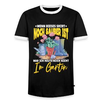 Wenn dieses Shirt noch sauber ist Garten Gärtner - Männer Kontrast-T-Shirt - Schwarz/Weiß - Vorne - AI Model Female 172 light (172cm) & AI Model Male 178 light (178cm)