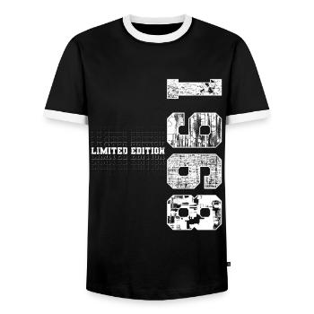 Édition limitée 1968 Année de naissance 1968 Cadeau - T-shirt contrasté Homme - noir/blanc - Devant - AI Model Female 172 light (172cm) & AI Model Male 178 light (178cm)