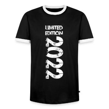 Édition limitée 2022 - T-shirt contrasté Homme - noir/blanc - Devant - AI Model Female 172 light (172cm) & AI Model Male 178 light (178cm)