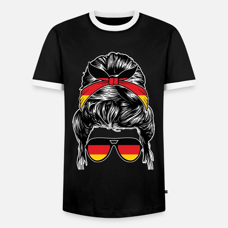 German German Germany - Men's Ringer Shirt - black/white