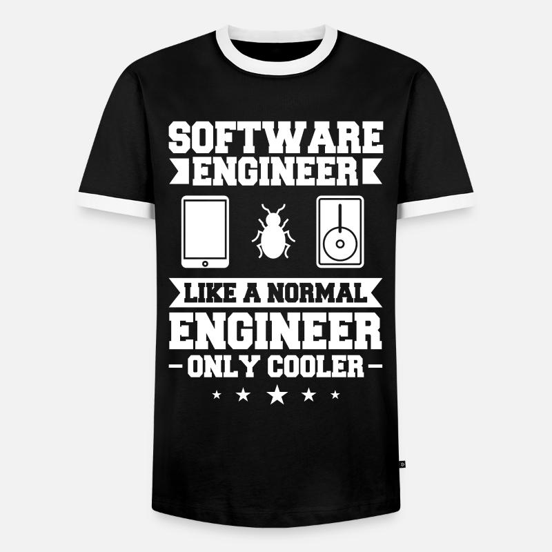 Software Engineering Softwaretechnik Ingenieur - Männer Kontrast-T-Shirt - Schwarz/Weiß