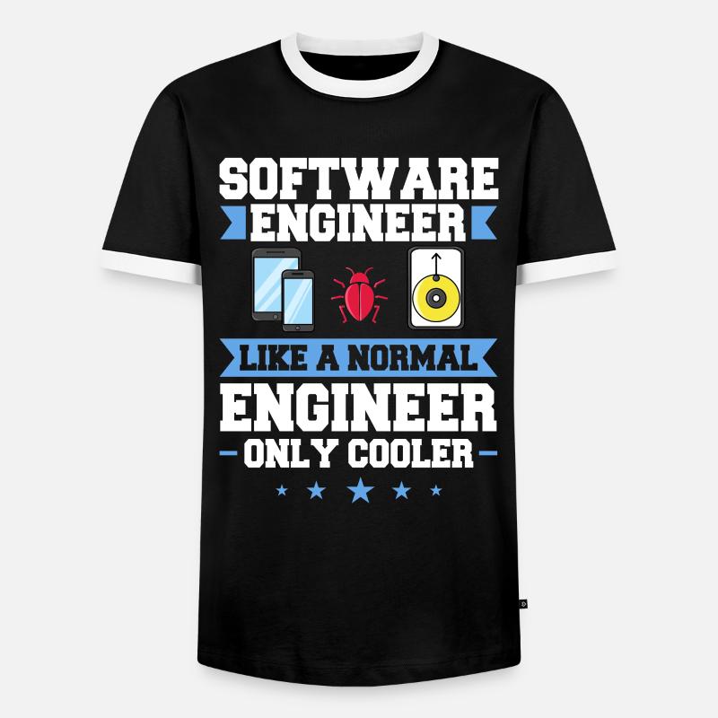 Software Engineering Software Engineering Engineer - Men's Ringer Shirt - black/white
