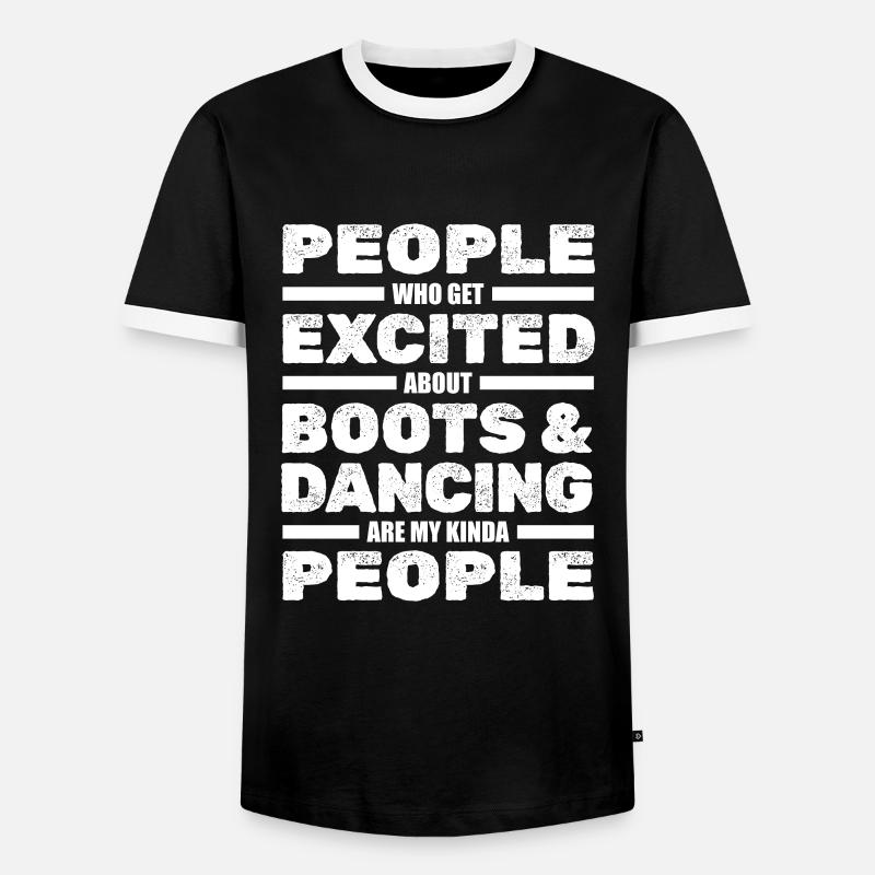 Line Dance Line Dancing - Men's Ringer Shirt - black/white
