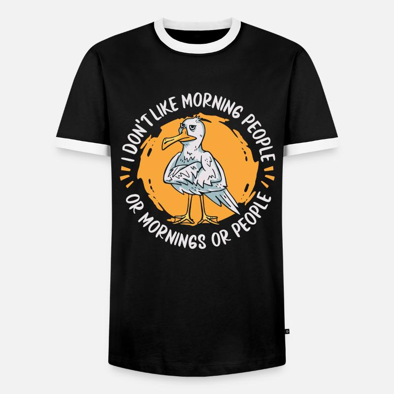 Möwe Seemöwe - Männer Kontrast-T-Shirt - Schwarz/Weiß