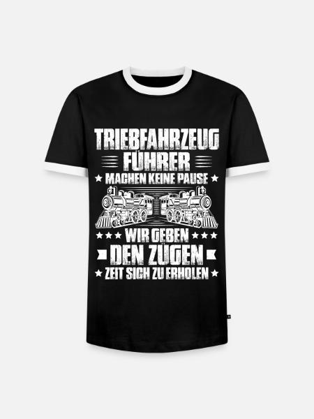 Triebfahrzeugführer Lokführer Train Driver - Männer Kontrast-T-Shirt - Schwarz/Weiß