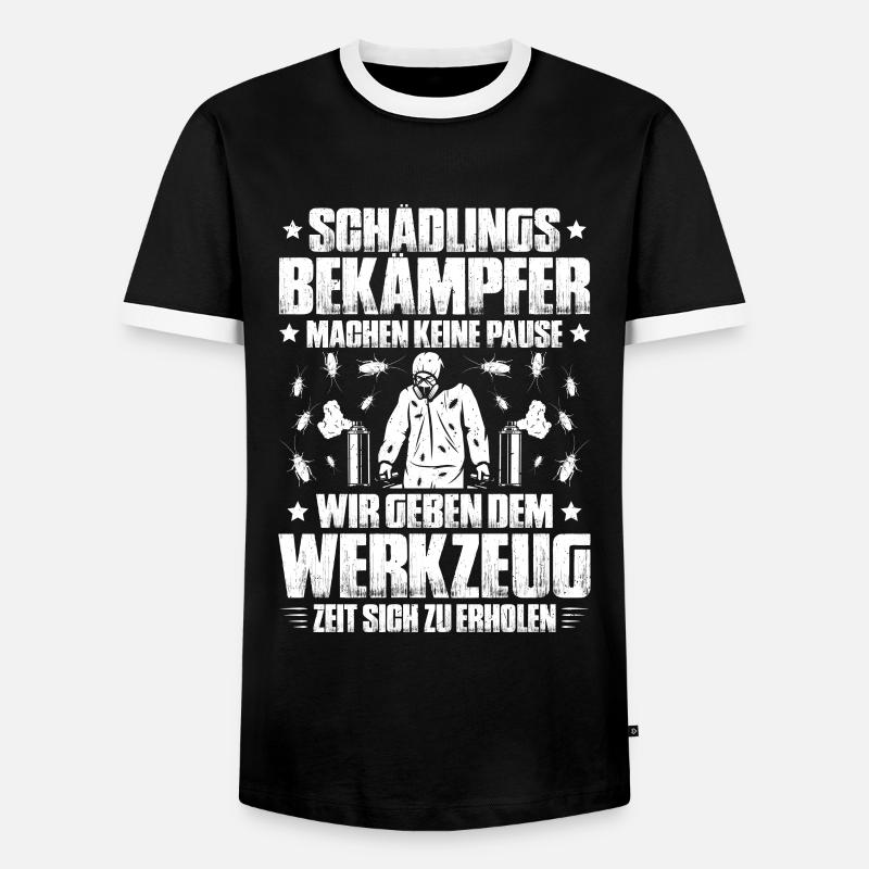 Schädlingsbekämpfer Kammerjäger Exterminator - Männer Kontrast-T-Shirt - Schwarz/Weiß