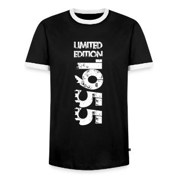 Édition limitée 1955 - T-shirt contrasté Homme - noir/blanc - Devant - AI Model Female 172 light (172cm) & AI Model Male 178 light (178cm)