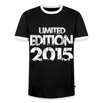 Édition limitée 2015 - T-shirt contrasté Homme - noir/blanc - Devant - AI Model Female 172 light (172cm) & AI Model Male 178 light (178cm)