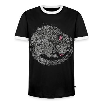 Rat Rat Breeders Rat Lovers Pet - Men's Ringer Shirt - black/white - Front - AI Model Female 172 light (172cm) & AI Model Male 178 light (178cm)