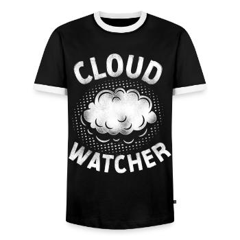 Météorologue Prévisions météorologiques - T-shirt contrasté Homme - noir/blanc - Devant - AI Model Female 172 light (172cm) & AI Model Male 178 light (178cm)