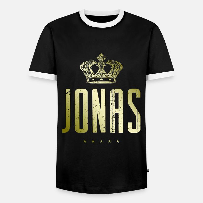 Jonas - Men's Ringer Shirt - black/white