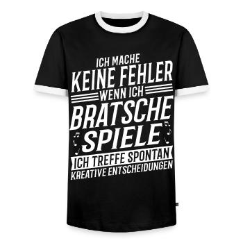 Bratschenspieler Musikinstrument Musik Bratsche - Männer Kontrast-T-Shirt - Schwarz/Weiß - Vorne - AI Model Female 172 light (172cm) & AI Model Male 178 light (178cm)
