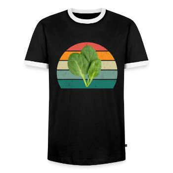 Plante Cultiver Terre Tomate Chou Carotte Légumes - T-shirt contrasté Homme - noir/blanc - Devant - AI Model Female 172 light (172cm) & AI Model Male 178 light (178cm)