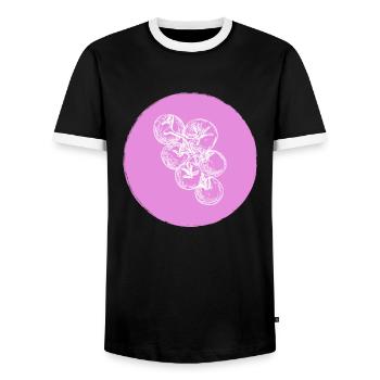 Tomates cocktail - T-shirt contrasté Homme - noir/blanc - Devant - AI Model Female 172 light (172cm) & AI Model Male 178 light (178cm)