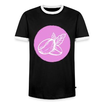 Coffee Coffee Bean - Men's Ringer Shirt - black/white - Front - AI Model Female 172 light (172cm) & AI Model Male 178 light (178cm)