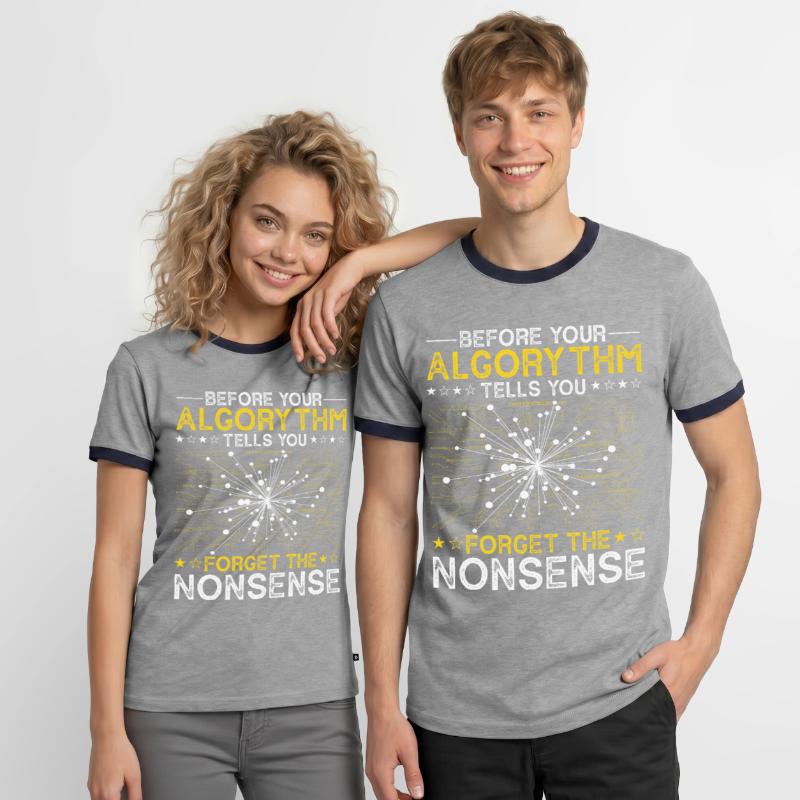 Artificial Intelligence Algorithm Programmer Männer Kontrast-T-Shirt