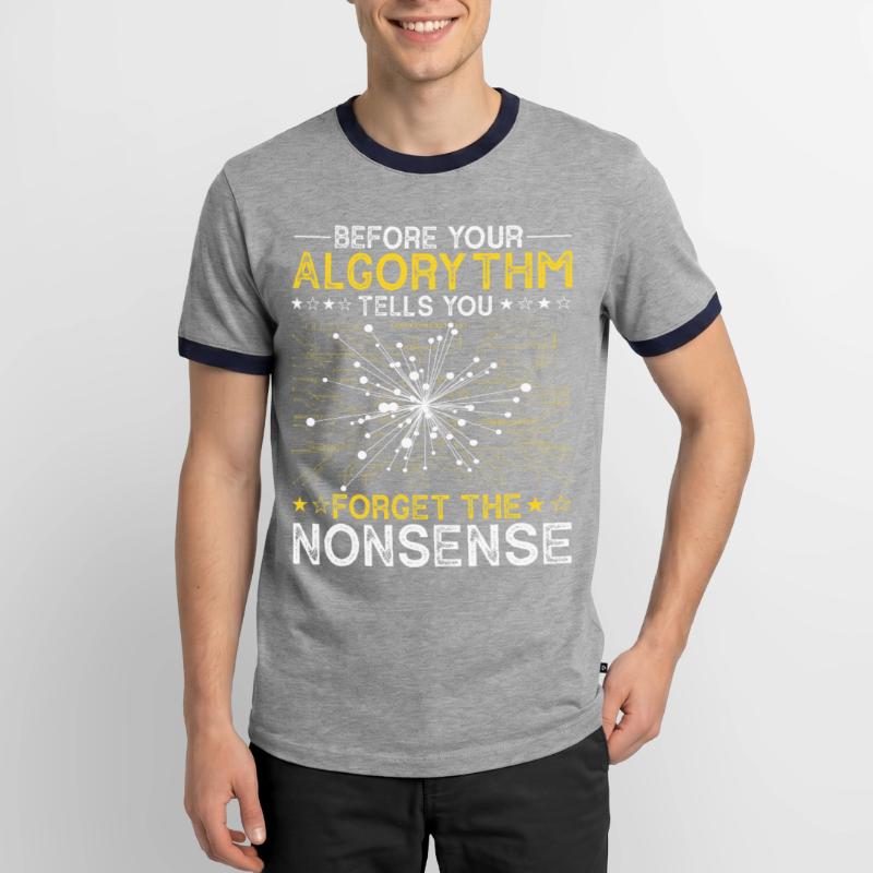 Artificial Intelligence Algorithm Programmer Männer Kontrast-T-Shirt