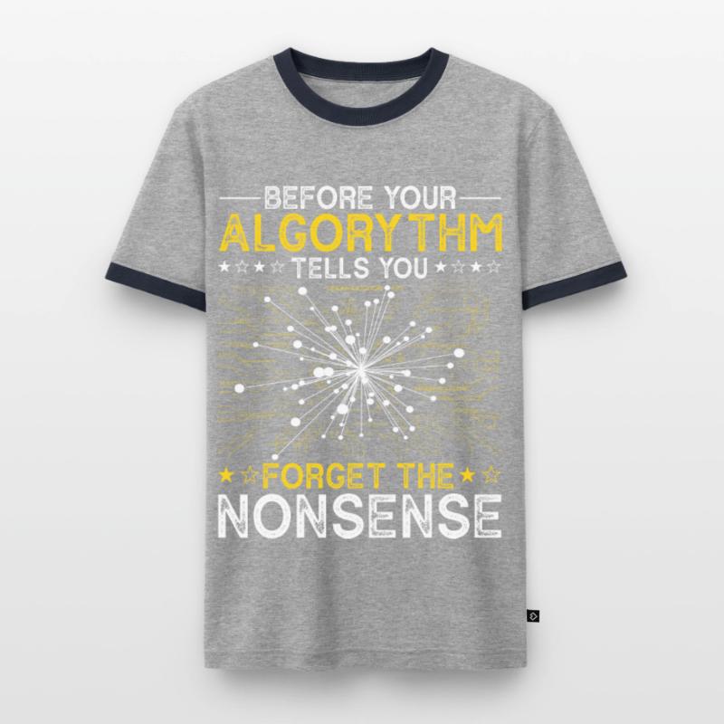 Artificial Intelligence Algorithm Programmer Männer Kontrast-T-Shirt