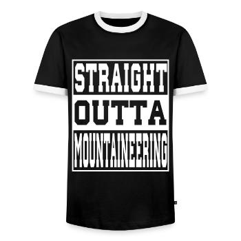 Bergsteigen Spruch lustig - Männer Kontrast-T-Shirt - Schwarz/Weiß - Vorne - AI Model Female 172 light (172cm) & AI Model Male 178 light (178cm)