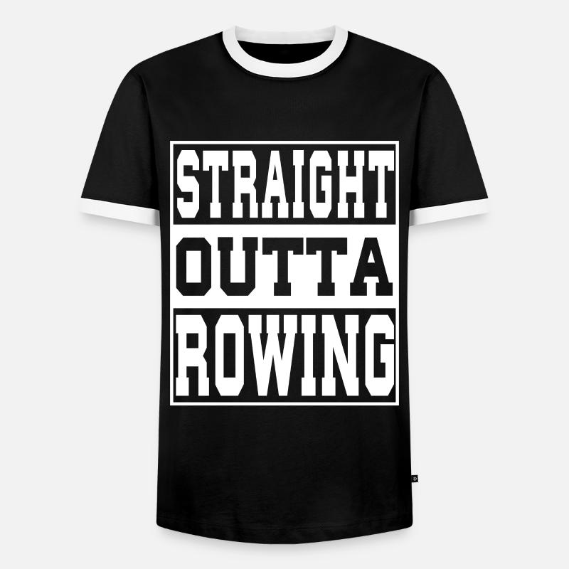 Rowing saying funny - Men's Ringer Shirt - black/white